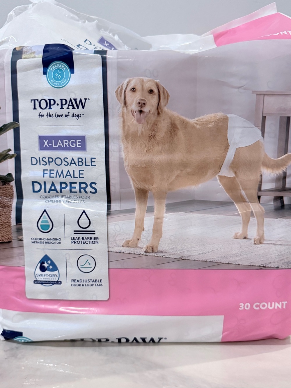 Top Paw XL Dog Disposable Female Diapers